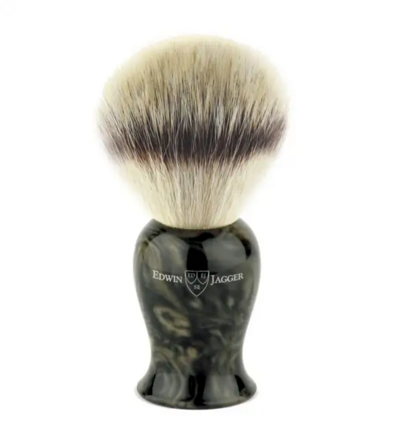 Edwin Jagger "Plaza Collection" Synthetic Brush Black Marble (M)