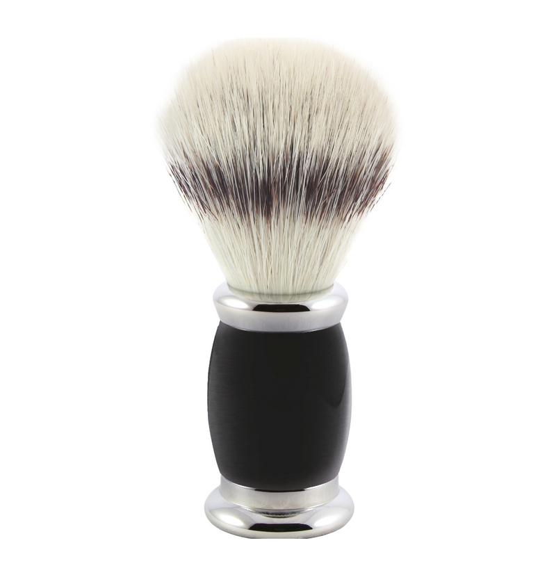 Edwin Jagger "Synthetic" Shaving Brush Bulbous Black (M)