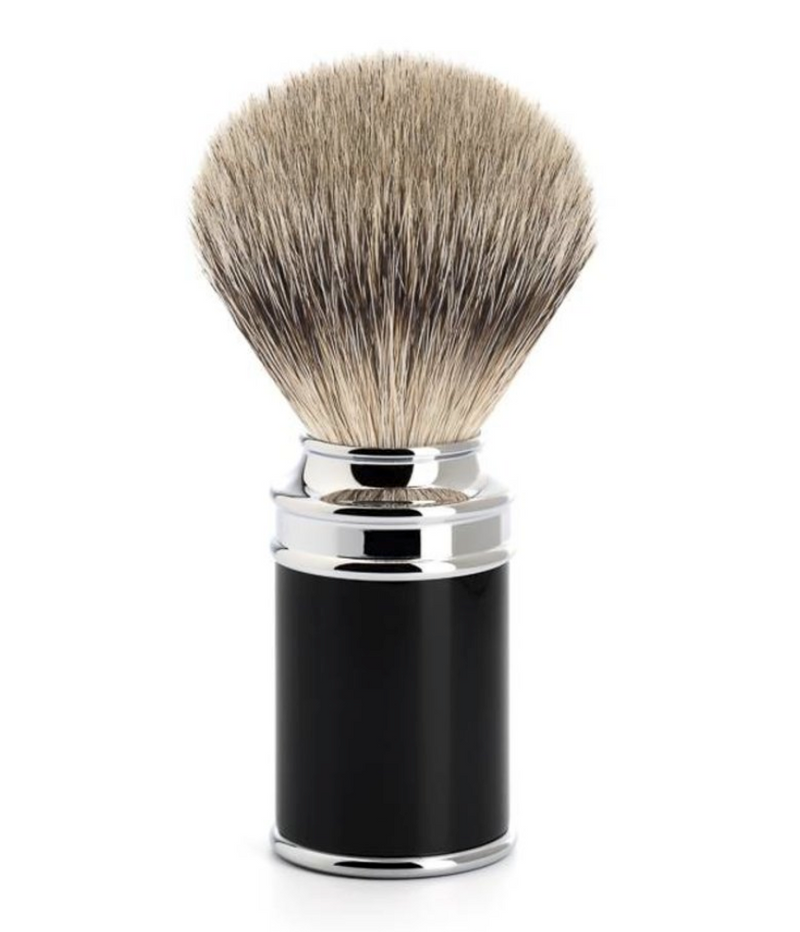 Muhle "TRADITIONAL" Scheerkwast Silvertip - Black (M)