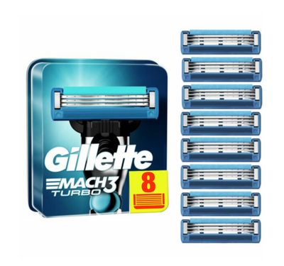 Gillette "Mach 3 Turbo" Scheermesjes - 8 Pack