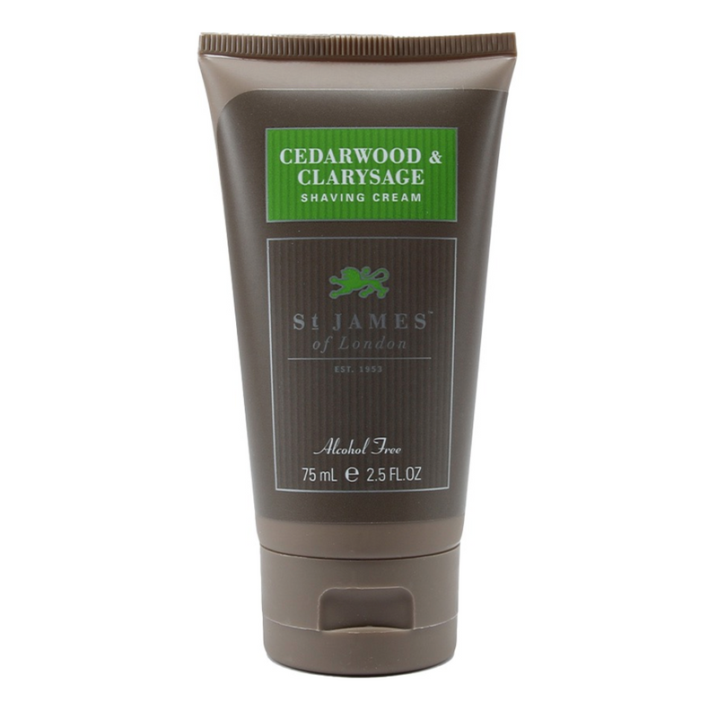 St James of London "Cedarwood & Clarysage" - Shaving Cream 75ml