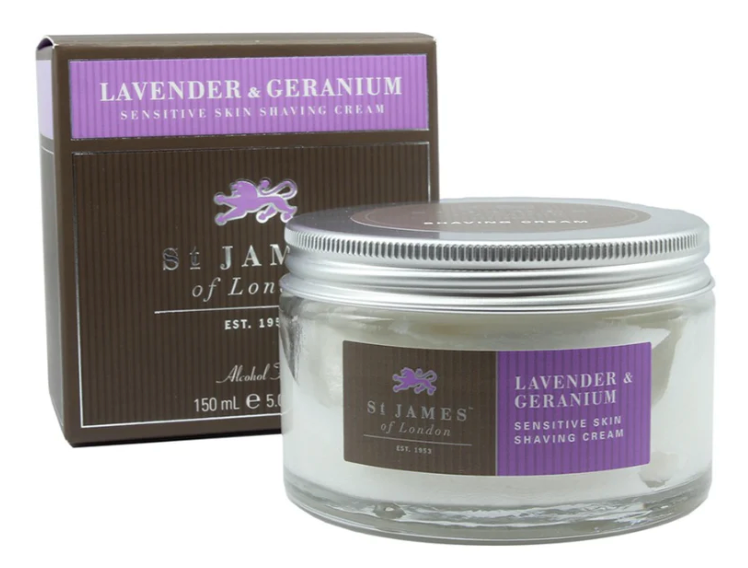 St James of London "Lavender & Geranium" - Shaving Cream 150ml