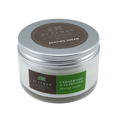 St James of London "Cedarwood & Clarysage" - Shaving Cream 150ml