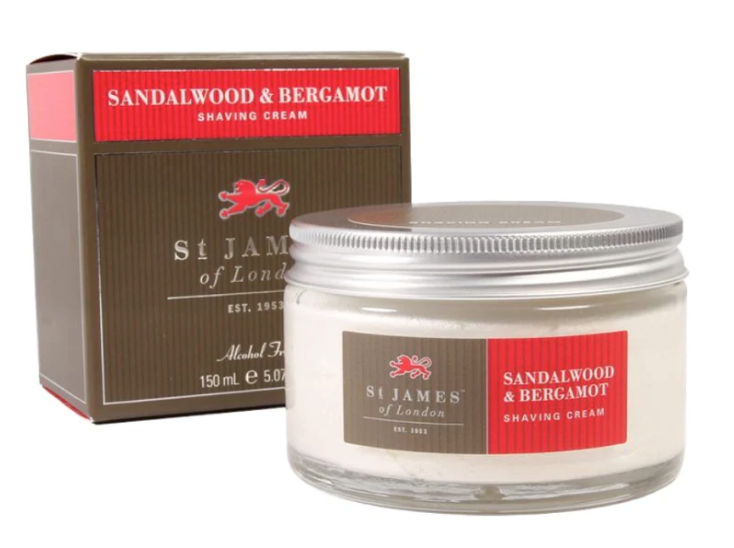 St James of London "Sandalwood & Bergamot" - Shaving Cream 150ml