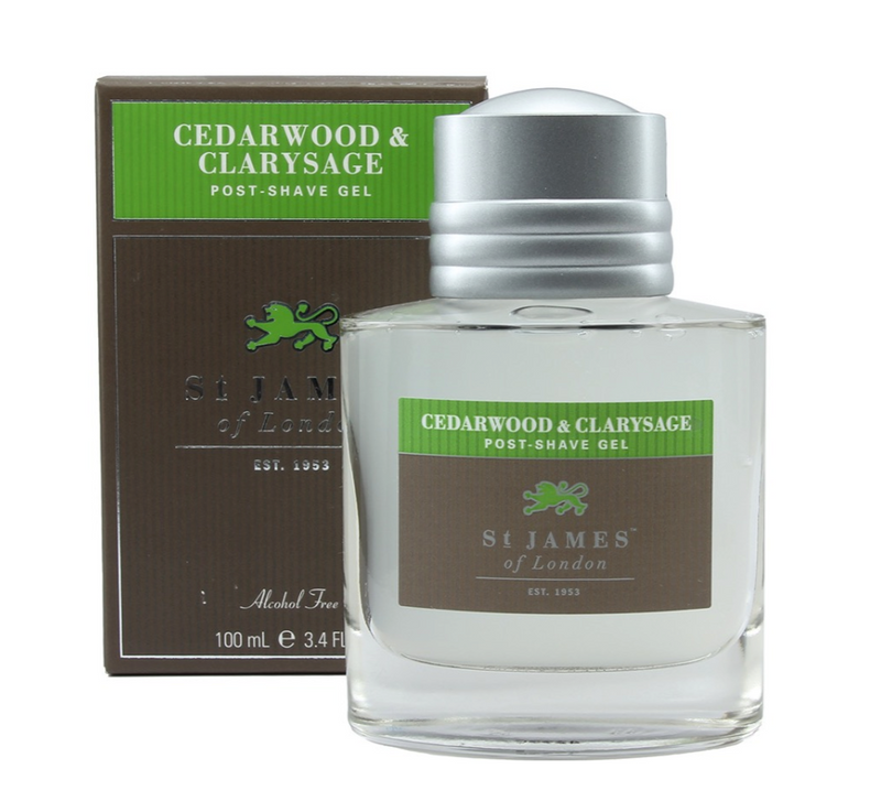 St James of London "Cedarwood & Clarysage" - Aftershave Gel 100ml