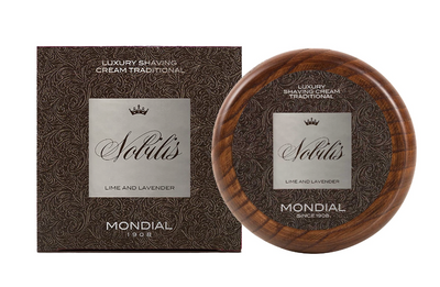 Mondial 1908 "Nobilis" - Traditional Shaving Cream in Wooden Bowl