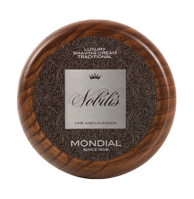 Mondial 1908 "Nobilis" - Traditional Shaving Cream in Wooden Bowl