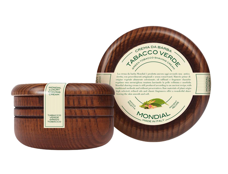 Mondial 1908 "Shaving Cream" - Tabacco Verde in Wooden Bowl 140ml