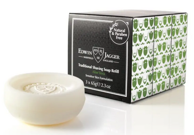 Edwin Jagger "Aloë Vera" Shaving Soap Refill - 3x65gr