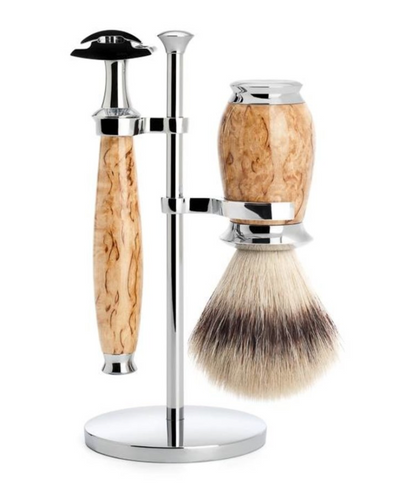 Muhle "PURIST" 3-Delige DE Razor & Brush Set - Maser Berk