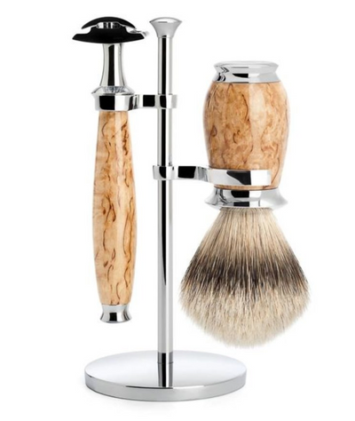 Muhle "PURIST" 3-Delige DE Razor & Brush Set - Maser Berk