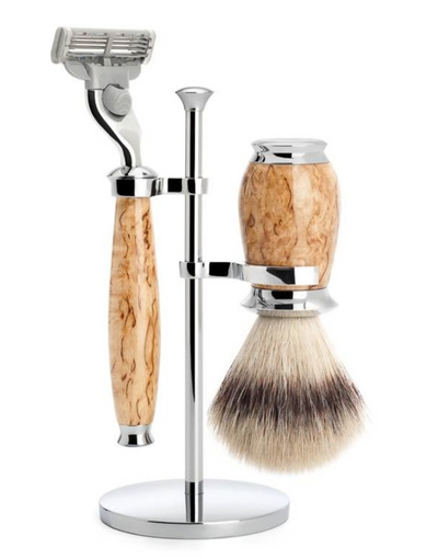 Muhle "PURIST" 3-Delige Mach 3 Razor & Brush Set - Maser Berk