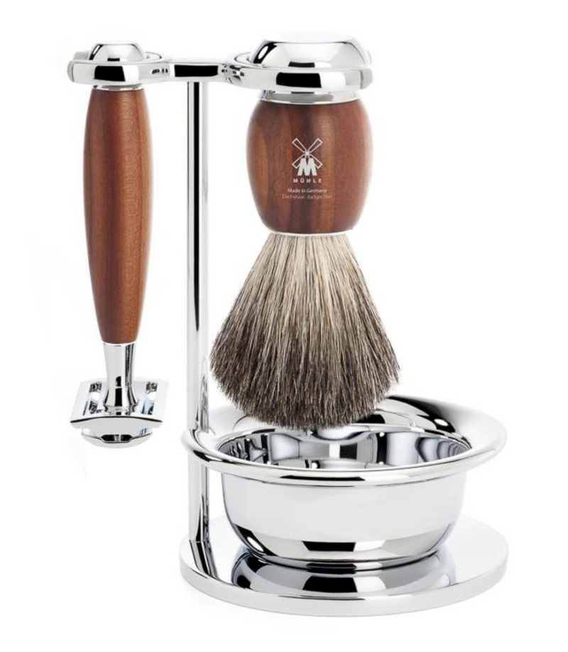 Muhle "VIVO" DE Razor Shaving Set Plum Wood - Pruimenhout