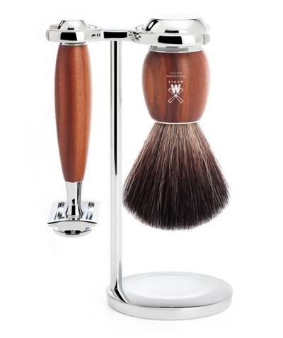 Muhle "VIVO" DE Razor Shaving Set Plum Wood - Pruimenhout