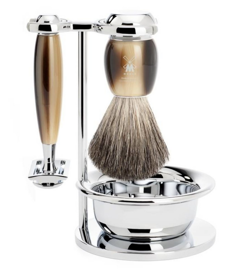 Muhle "VIVO" DE Razor Shaving Set - Imitatie Hoorn