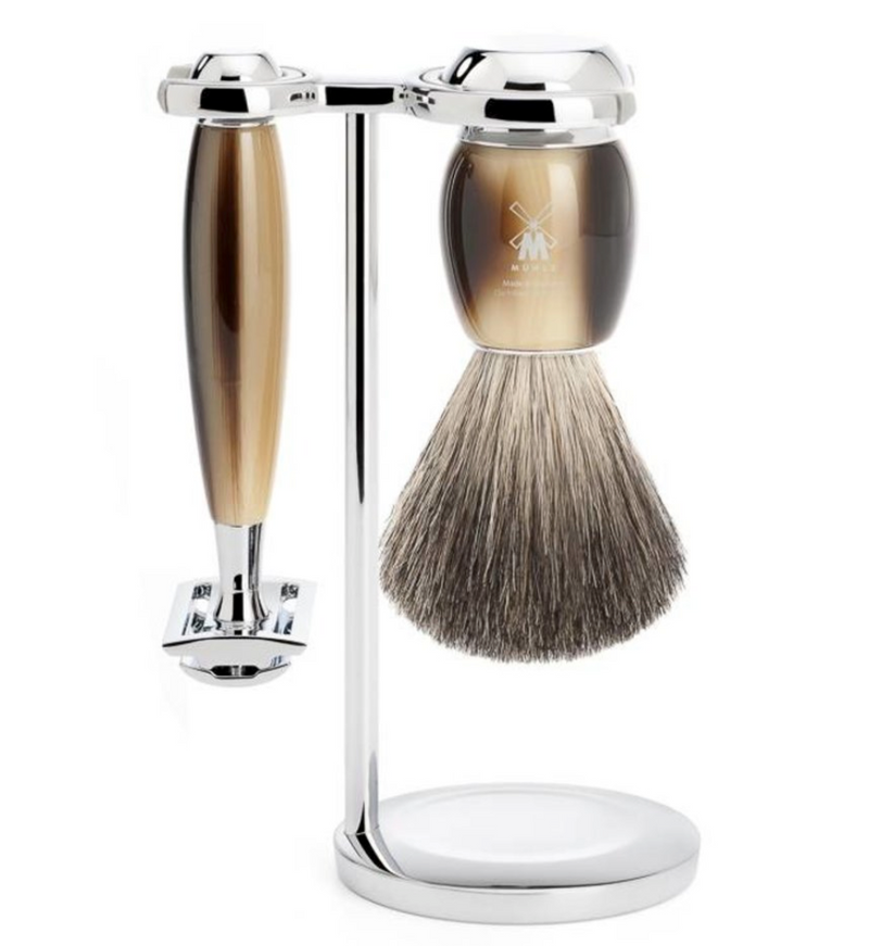 Muhle "VIVO" DE Razor Shaving Set - Imitatie Hoorn