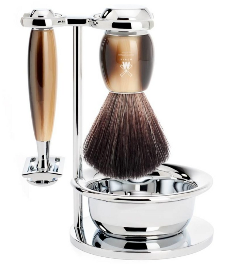 Muhle "VIVO" DE Razor Shaving Set - Imitatie Hoorn