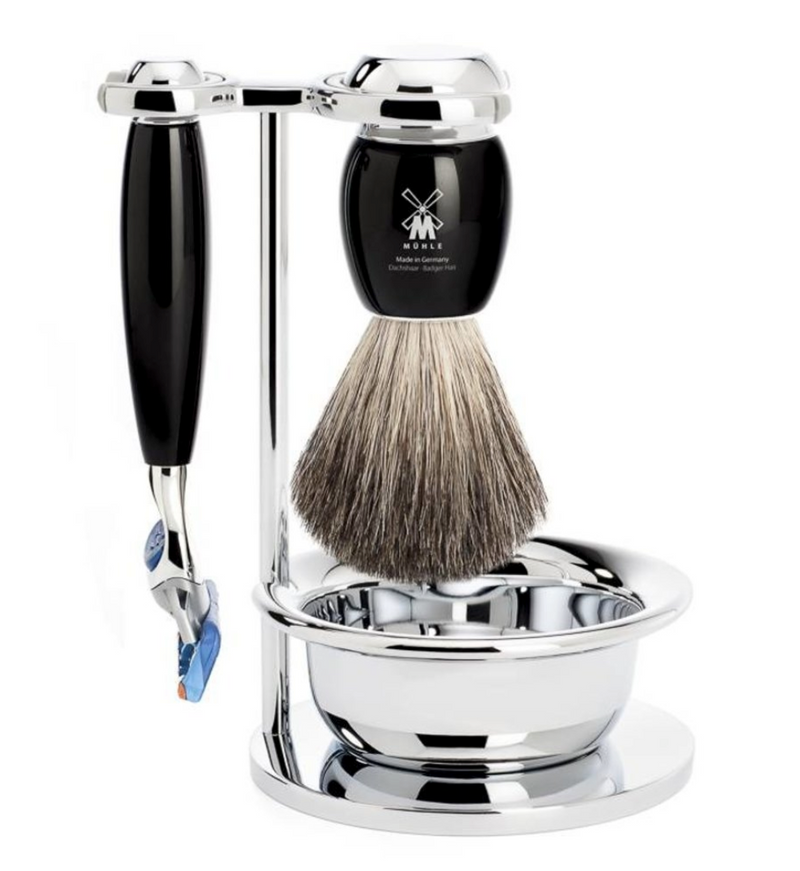 Muhle "VIVO" Fusion Shaving Set - Black Resin