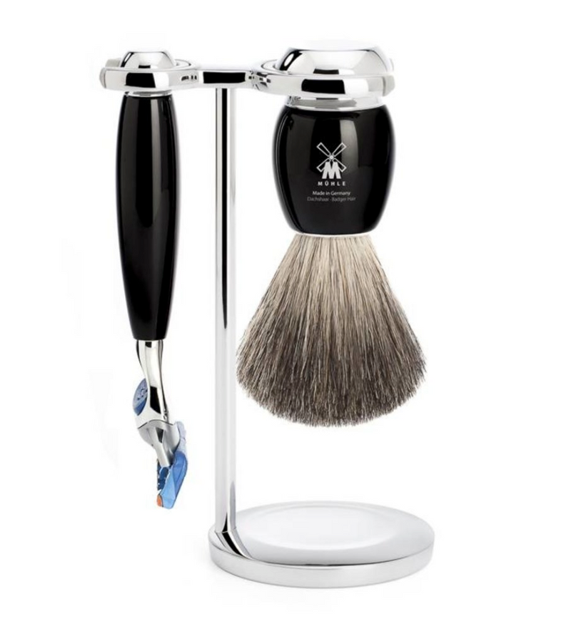 Muhle "VIVO" Fusion Shaving Set - Black Resin