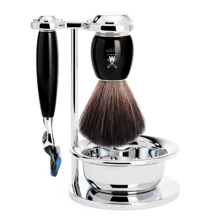 Muhle "VIVO" Fusion Shaving Set - Black Resin