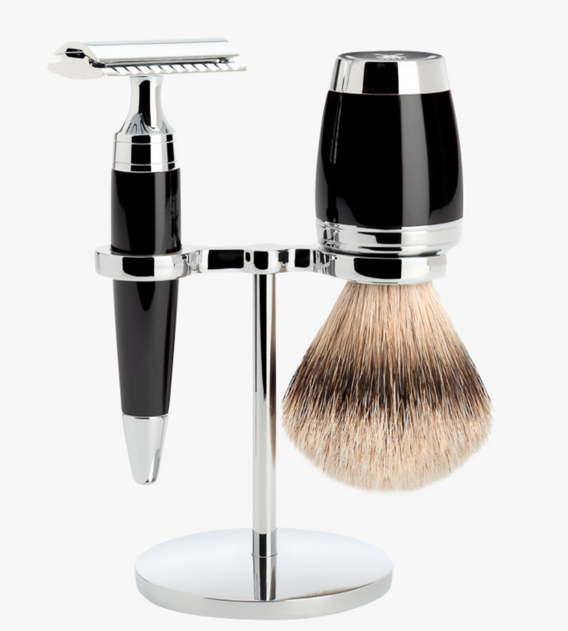 Muhle "STYLO" DE Razor Shaving Set - Black Resin