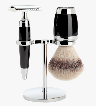 Muhle "STYLO" DE Razor Shaving Set - Black Resin