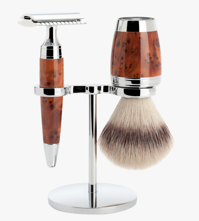 Muhle "STYLO" DE Razor Shaving Set - Thuja Wood