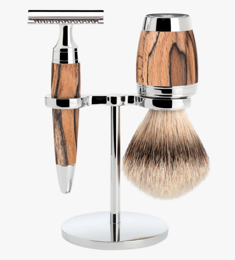 Muhle "STYLO" DE Razor Shaving Set - Spalted Beech