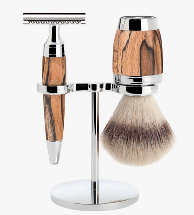 Muhle "STYLO" DE Razor Shaving Set - Spalted Beech