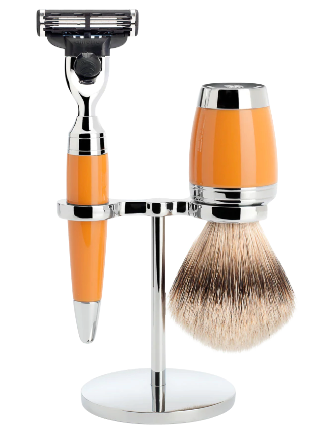 Muhle "STYLO" Mach 3 Shaving Set - Butterschotch