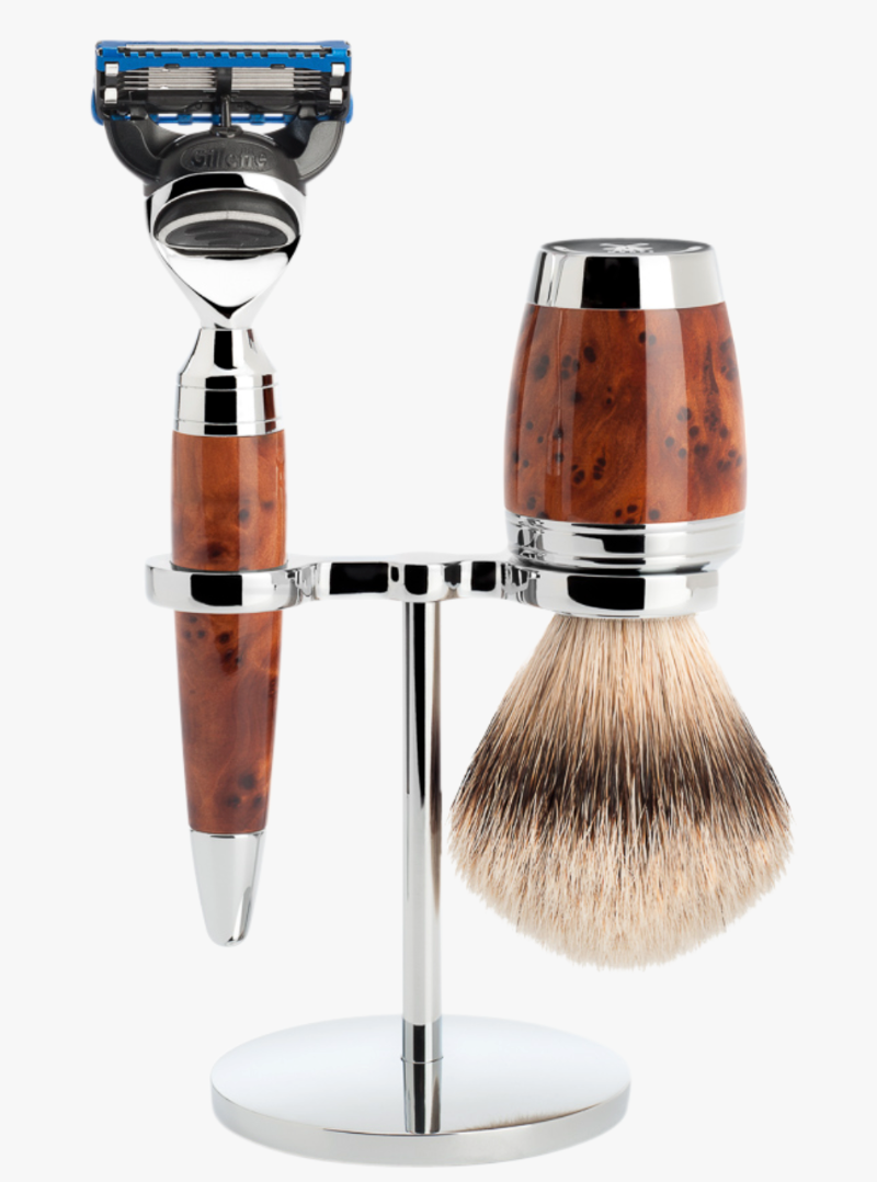 Muhle "STYLO" Fusion Shaving Set - Thuja Wood