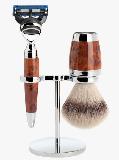 Muhle "STYLO" Fusion Shaving Set - Thuja Wood