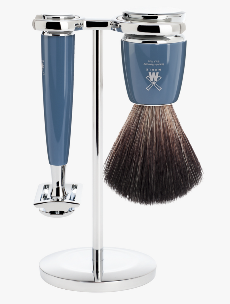 Muhle "RYTMO" DE Razor & Brush Set - Blue