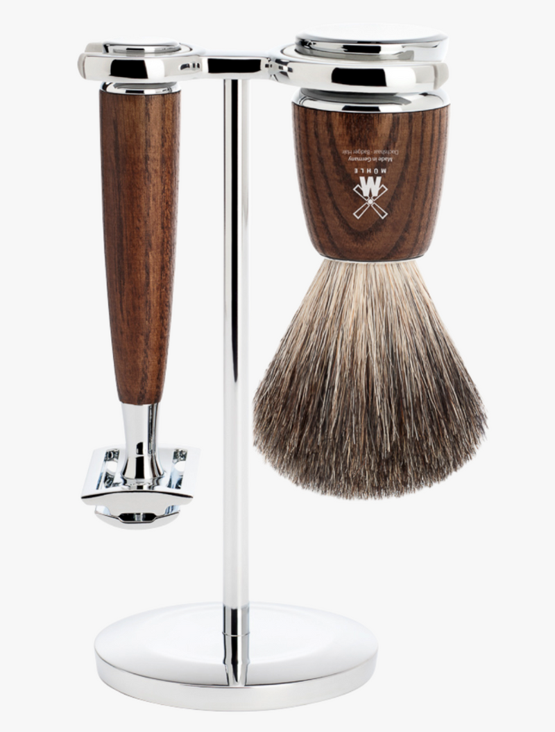 Muhle "RYTMO" DE Razor & Brush Set - Essenhout