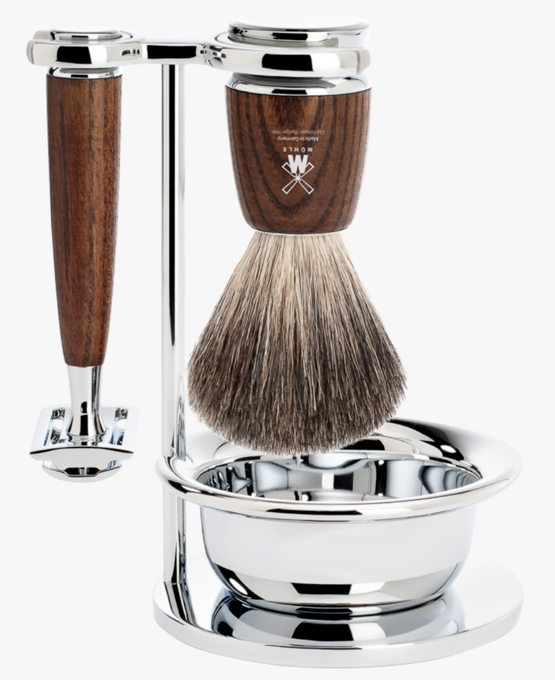 Muhle "RYTMO" DE Razor & Brush Set - Essenhout