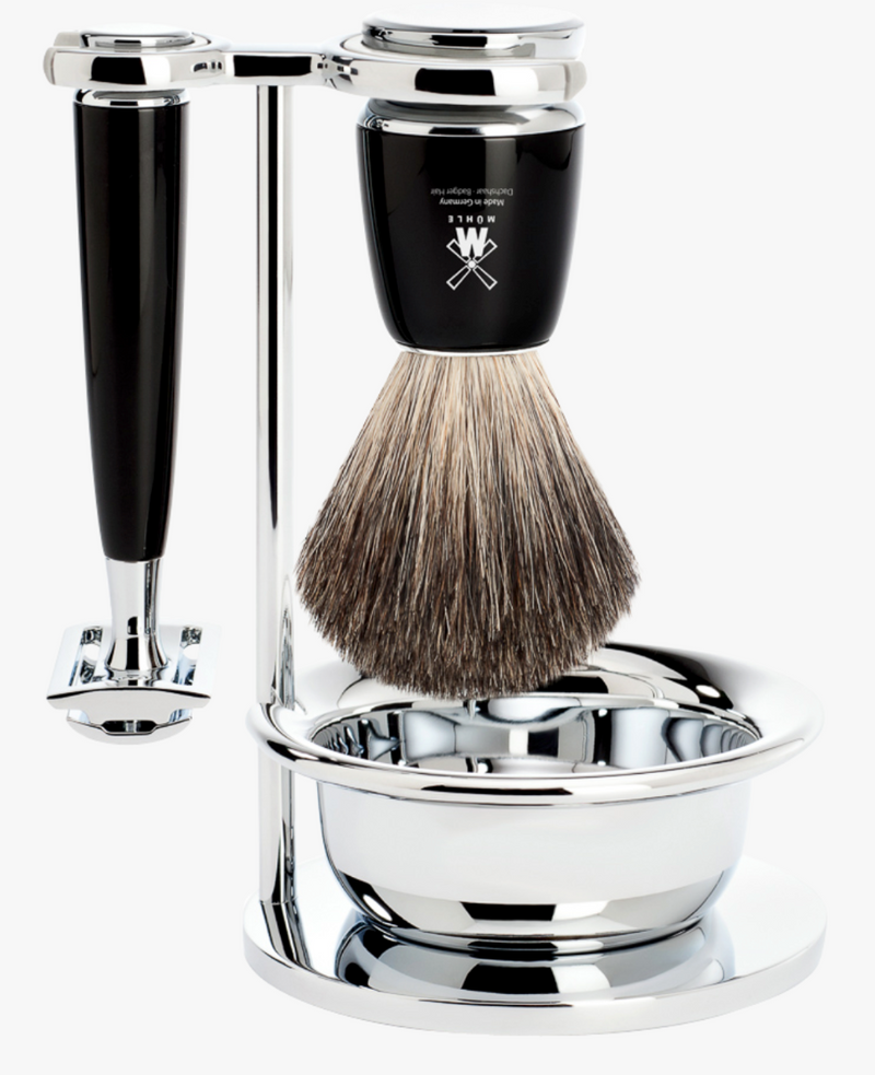 Muhle "RYTMO" DE Razor & Brush Set - Black