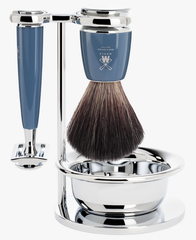 Muhle "RYTMO" DE Razor & Brush Set - Blue