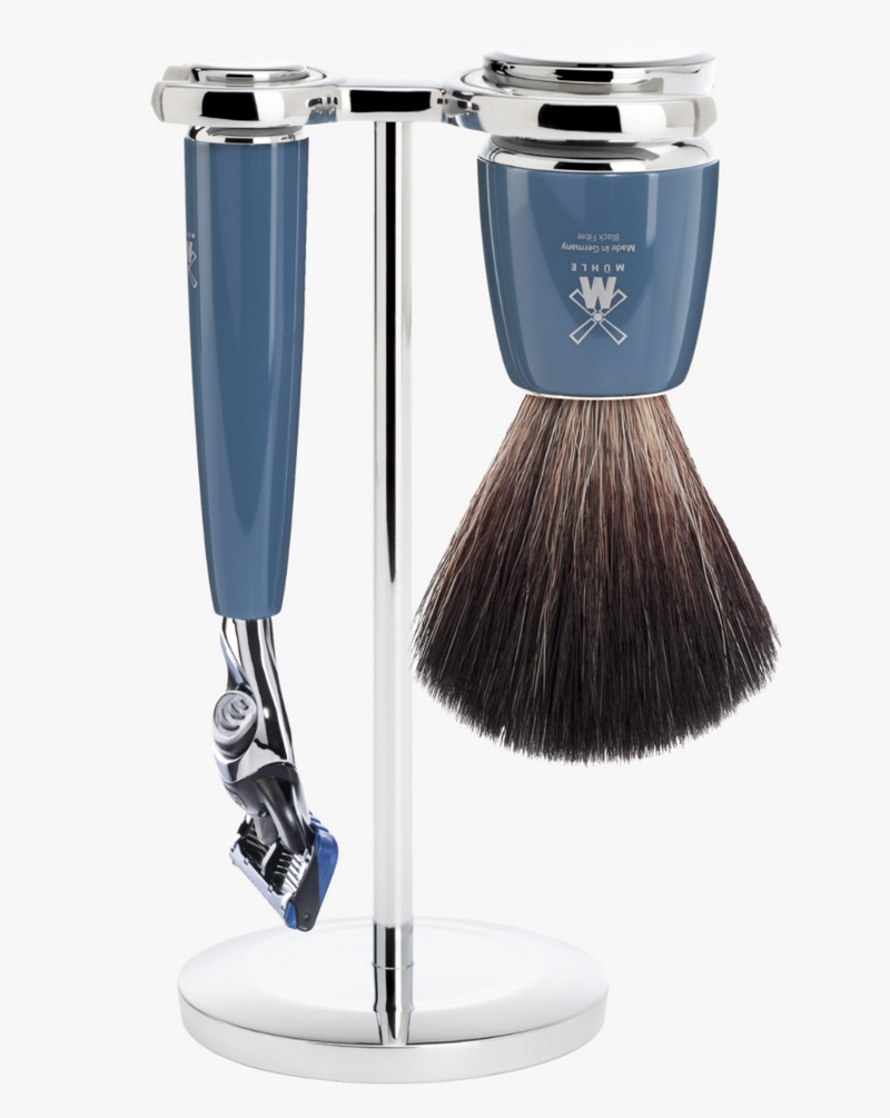 Muhle "RYTMO" Fusion Razor & Brush Set - Blue