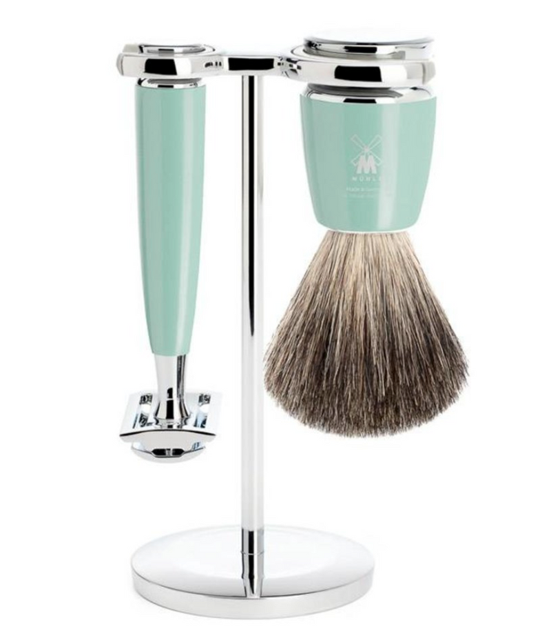 Muhle "RYTMO" DE Razor & Brush Set - Light Green