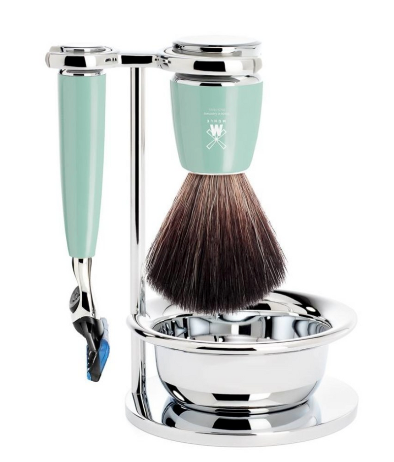 Muhle "RYTMO" Fusion Razor & Brush Set - light green