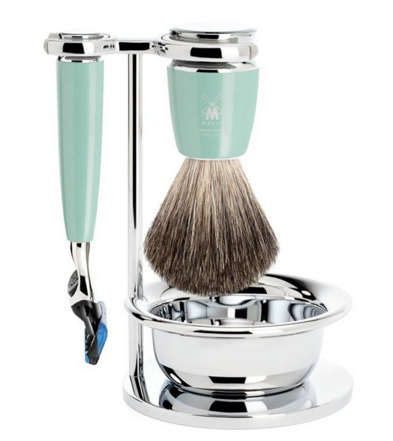 Muhle "RYTMO" Fusion Razor & Brush Set - light green