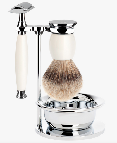 Muhle "SOPHIST" DE Safety Razor & Brush Set - Porcelain