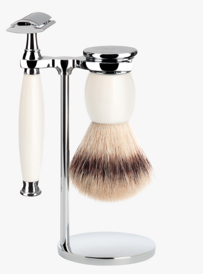 Muhle "SOPHIST" DE Safety Razor & Brush Set - Porcelain