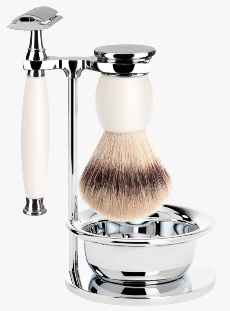 Muhle "SOPHIST" DE Safety Razor & Brush Set - Porcelain