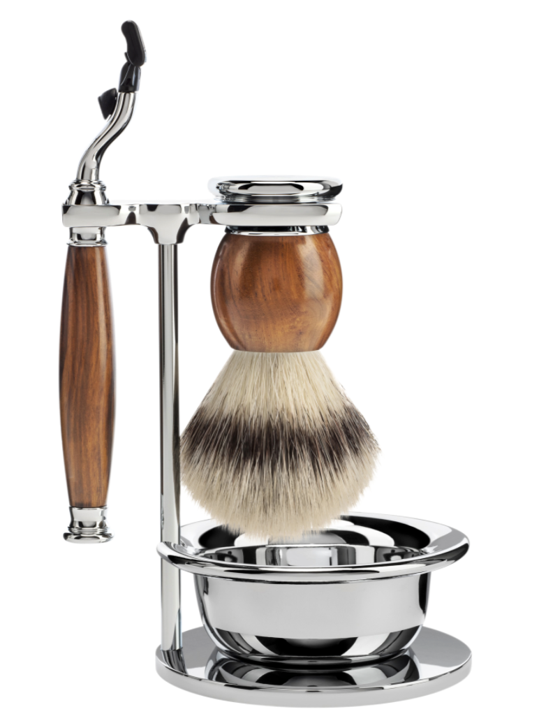 Muhle "SOPHIST" Mach 3 Razor & Brush Set - Ironwood