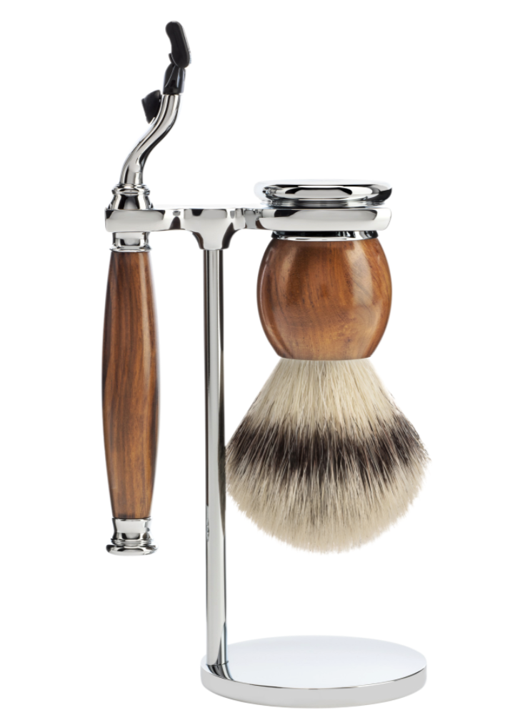 Muhle "SOPHIST" Mach 3 Razor & Brush Set - Ironwood