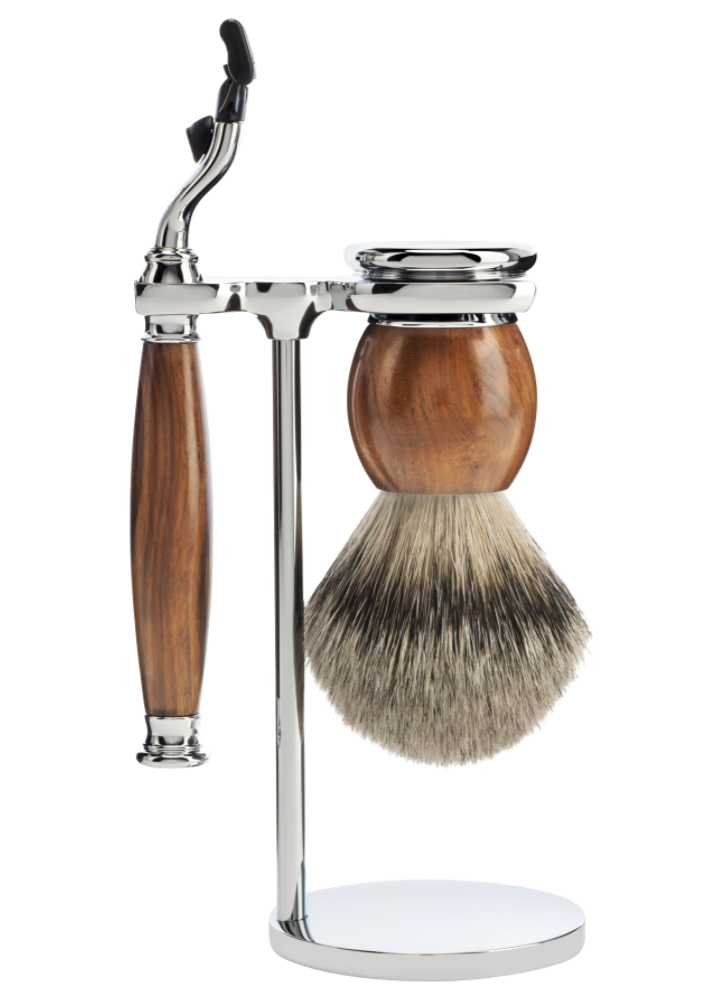 Muhle "SOPHIST" Mach 3 Razor & Brush Set - Ironwood