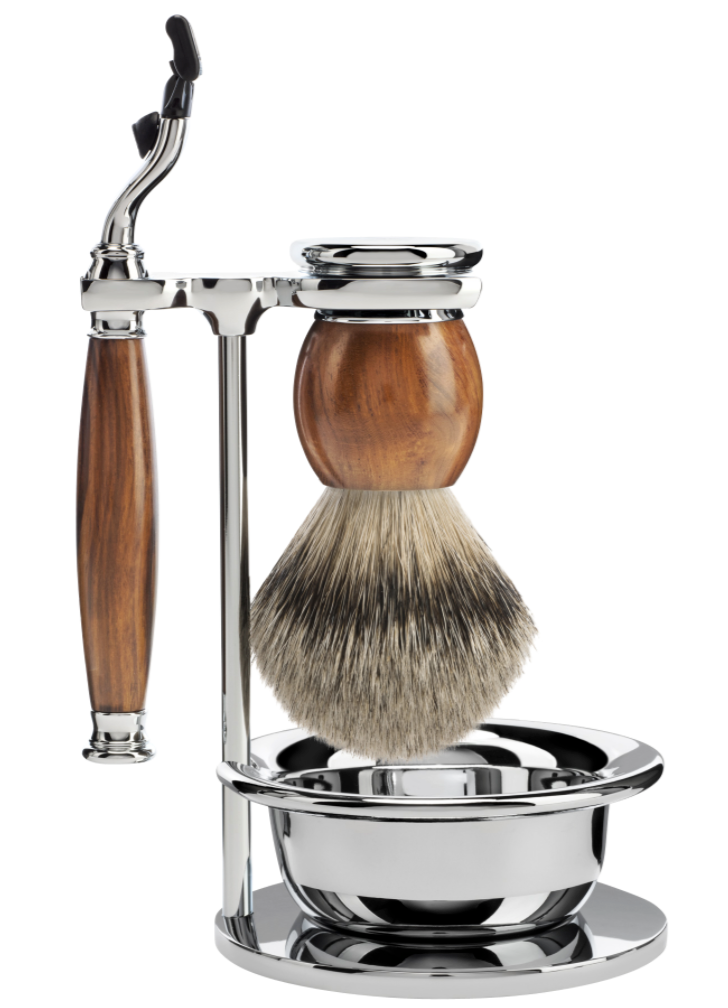 Muhle "SOPHIST" Mach 3 Razor & Brush Set - Ironwood