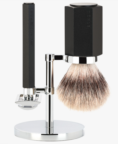 Muhle "HEXAGON" DE Safety Razor & Brush Set - Alu