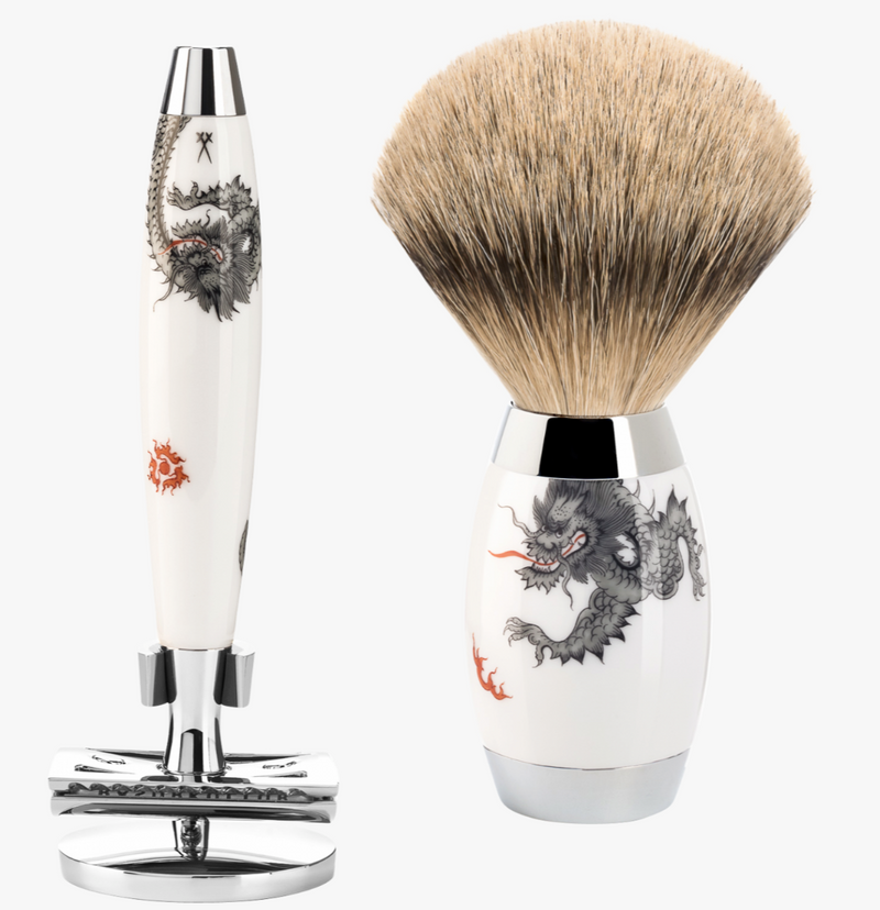 Muhle "EDITION" Razor & Brush Set - Meissen Porcelain